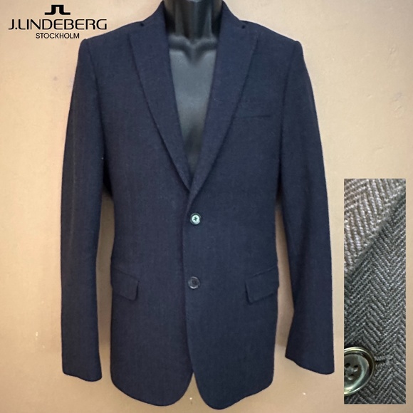 J. Lindeberg Suits & Blazers J Lindeberg Navy Herringbone Blazer Eu